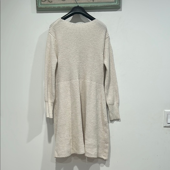 Cream long sleeve Sweater Dress with Black Bows women’s medium mini - Picture 4 of 6